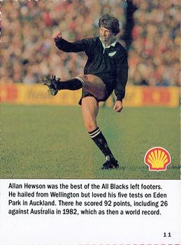 1992 Shell Rugby Greats #11 Allan Hewson Front